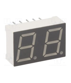 KW2-391CVA Display: LED; 7-segment; 10mm; 0.39"; No.char: 2; red; 24÷48mcd yiqClHmFrZtpGY4koaQb0xHqAD5cWp5oqDHomJZ668k