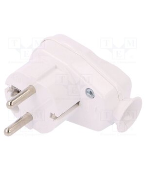 AWA-Ł BI Connector: AC supply; male; plug; 2P+PE; 250VAC; 16A; white; PIN: 3 h7xscowd9eAD4bk8e_4P_e1lkg3cGBIerxk1EPr9UTY