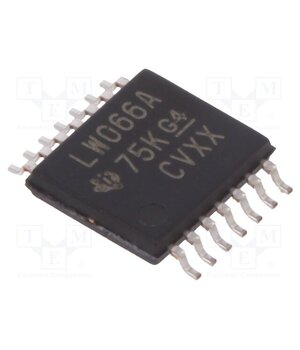 SN74LV4066APW IC: analog switch; bilateral; Ch: 4; SMD; TSSOP14; 2÷5.5VDC; 74LV T67ZCxBEUj0jPvtCLUv48WQBq9rqZLeoVwaxQ4e0PuE