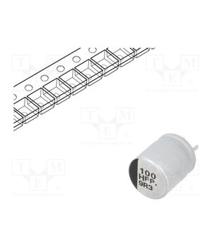 EEEFP1H101AP Capacitor: electrolytic; low ESR; SMD; 100uF; 50VDC; Ø8x10.2mm 86WxSDOLobtGAcyta3qT_bT5VUgq0OK5HlfqrnMwRVM