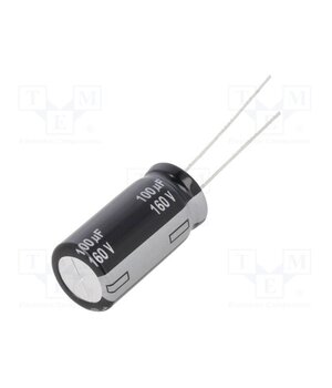 EEUEE2C101 Capacitor: electrolytic; THT; 100uF; 160VDC; Ø12.5x25mm; ±20%; EE 8Cx2OkpAYFo58y0CDjkI_WjgKXyObbqKINivgpy0Ktw