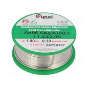 SN96,5AG3CU0,5-1.1.3 Q 1.00MM 100G Tin; lead free; Sn96,5Ag3Cu0,5; 1mm; 100g; reel; 217÷219°C; 3% cAEnK888DneR1Okro59gy5EDAEcjJLYWKwWDSMYgWz4