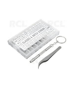 Mikro skrūvju komplekts brilles, mehānisko pulksteņu remontam, 1000 gab.

 ITR1000.jpg