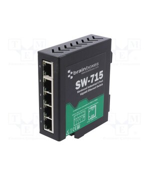 SW-715 Switch Ethernet; unmanaged; Number of ports: 5; 5÷30VDC; RJ45; SW DgzjnLHeGsWCK_w1_QwGNStoQxCaOKAnSlKSq01fgRU