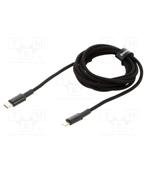 CATLGD-A01 Cable; USB 2.0; Apple Lightning plug,USB C plug; 2m; black; 20W oIYzWycj4mtLmoxSMAqXhlwkJuhjx_H5QpGJS_bm8EI