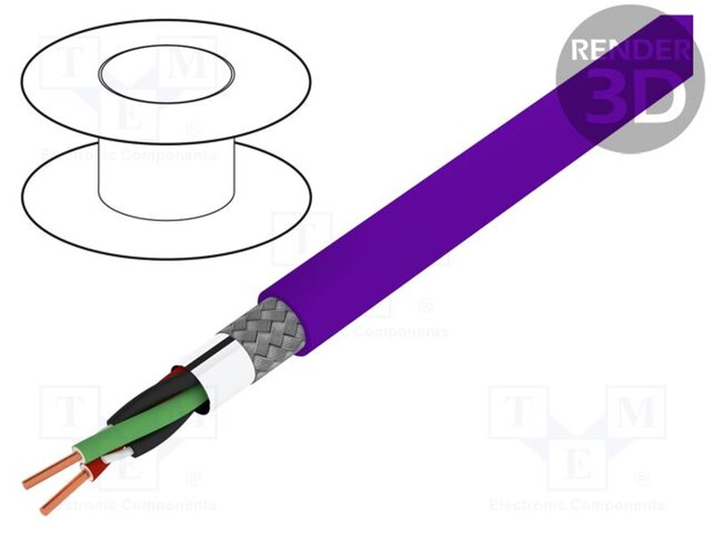 EB0010 Wire; BiT Profibus PA; 1x2x1mm; wire; Cu; Insulation: PVC; black ...
