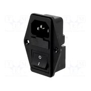 4304.6087 Connector: AC supply; socket; male; 10A; 250VAC; C14 (E),C18; 6765 KOZ74S-3ig9FCJG85GMa7nlVa0LW7cqL6FL2LOIk1TM