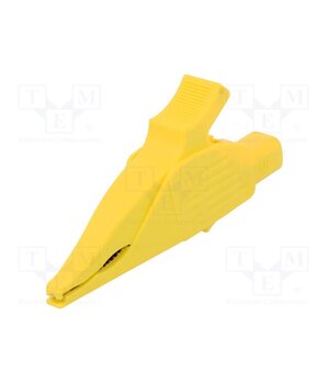 66.9575-24 Crocodile clip; 32A; 1kVDC; yellow; Grip capac: max.30mm _JaTDpEvzRtq0JElx9CwY57QrOveV8rqBVHaS6vl2CI