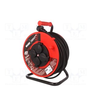 M01904 Extension lead; 3x1.5mm2; reel; Sockets: 4; rubber; black; 50m; 16A 3M9wC72URZn2aiyJHiu1f1Y9zW7RD2XarOyjBPbkEyI