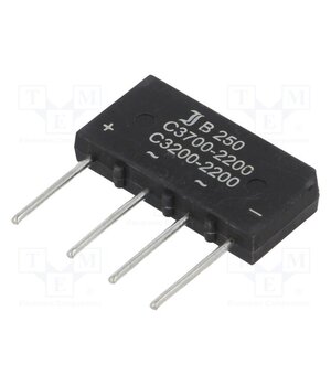 B250C3700A Bridge rectifier: single-phase; Urmax: 600V; If: 3.7A; Ifsm: 150A dyB8_wNM3CRk_gd-M5xgcbbq1WF3yx0bwKyAYLvq5ls