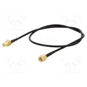 SMA-SMF/OTK/05 Cable; 0.5m; SMA male,SMA female; black; straight; 50Ω OxxBmxZYxhCHLsRV5fOJNz1XU3IpVEXF8sUyHIjnnsk