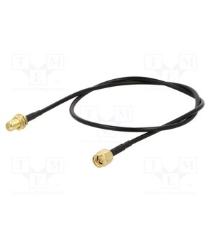 SMA-SMF/OTK/05 Cable; 0.5m; SMA male,SMA female; black; straight; 50Ω OxxBmxZYxhCHLsRV5fOJNz1XU3IpVEXF8sUyHIjnnsk
