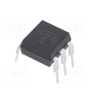 4N32 Optocoupler; THT; Ch: 1; OUT: transistor; Uinsul: 5kV; Uce: 55V; DIP6 T_4pZ86cjRe6bcI0sIPahT5RwxSAK536ux9YkvF1OuY