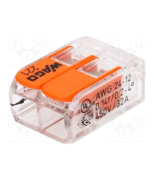 221-412 Quick splice; 221; 32A; 450V; for cable; spring clamp; 0.2÷4mm2 8CsK1Z82WjTiKzcpOijhsnOkQbV5aDkgbycjwUtGjuE