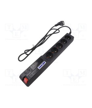 ACAR 504WF 1.5M Plug socket strip: protective; Sockets: 5; 250VAC; 10A; black oAZ8RMgKBTiYvIbqOPXqm23_lwF4L4PT_ZZryW6wXJc