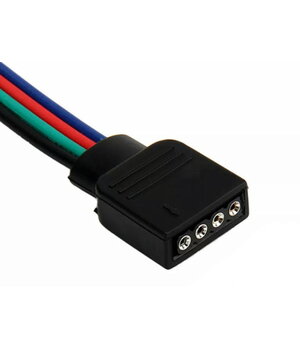 4-pin savienotājs RGB LED sloksnei un Neon Flex, 12V/24V, ar 100 mm pagarinājuma kabeli

 PLDJX13L.jpg