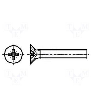 3061478 Screw; M4x25; 0.7; Head: countersunk; Pozidriv; PZ2; DIN 965A MeQKMGQK-oTPJkrFTvfOrGtOHhIWurv02oPXZIr4hG8
