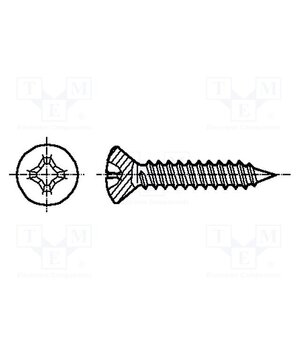 1377426 Screw; 2.2x6.5; Head: countersunk; Phillips; PH1; hardened steel 9fzfmO0eAN97iHeU19o5no7LBTVsvOebktDa5Dag0ls