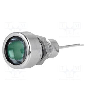 SDML082 Indicator: LED; flat; green; Ø8.2mm; IP67; for PCB; brass; ØLED: 5mm iajCwHrRpUTIVzYN_m0HLQLzQfs9WuGZ_HJozTmxe6U