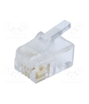 MHRJ114P4CF Connector: RJ11; plug; PIN: 4; 4p4c; for cable; IDC,crimped nHMR5iIGIiKDrT0W_XxKV8-9R3vLFWHflaJ3reYwXQY