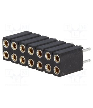 DS1002-03-2*7131 Connector: pin strips; socket; female; PIN: 14; straight; THT; 2x7 ai6oSlg6AjdUSVI1Xhyg93dqrImzHlxZhnz3BjY2v4w