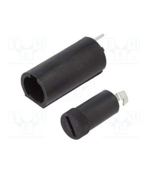 502810 Fuse holder; THT; 5x20mm; 10A; thermoplastic; Pitch: 10mm; black T6ajrZ0I4BvYVinZuEmiSO6t3uN-gc9WWepQcjuT1TE