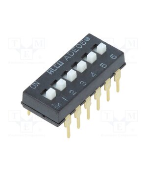 1825360-4 Switch: DIP-SWITCH; Poles number: 6; ON-OFF; 0.1A/24VDC; Pos: 2; THT n8AmAvAVfS96jmecj1kDDKt_PRgWCG5kE1JxUAQ8DAg