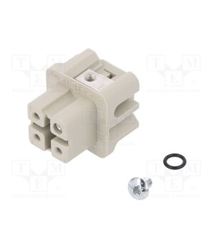 73.300.0353.0 Connector: HDC; female; PIN: 4; size 3; contact insert; 400V; 10A ZLf8qAWQhrJ5RTkQuRobprGYQH5Ndc6BTHDD-ybOx94