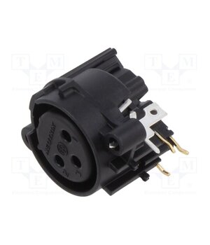 NC3FAH2-0 Connector: XLR; socket; female; PIN: 3; angled 90°; THT; black; 6A utA3uLuPJ22EzvZb-4rZNsGpq8KyPhtkIJmS9SCnjh0