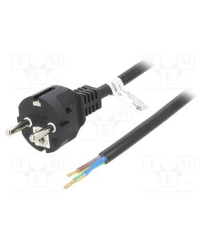 51327 Cable; CEE 7/7 (E/F) plug,wires; PVC; 1.5m; black; 16A; 250V wcrqNoAc5-fFdByYjoPc8btYssg19gpyvYSS6ODMGhw