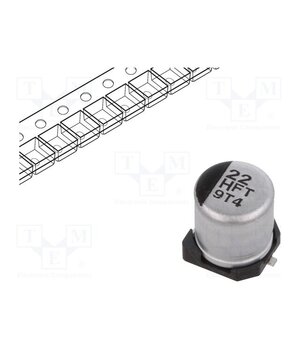 EEEFT1H220AR Capacitor: electrolytic; low ESR; SMD; 22uF; 50VDC; Ø5x5.8mm; ±20% sxSXAOjsAJJxkDg3Cs2mmfdwQBpZe0Y9eN674XUt1Xs