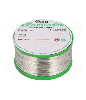 SN99CU07AG03-1.1.3/0.5MM 250G Tin; lead free; Sn99Ag0,3Cu0,7; 500um; 250g; reel; 216÷227°C; 3% mjU-s1SMjneCffdtFdiRkLogL7PYT-2HKQf_RDuzGsw