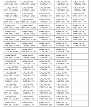 SMD kondensatoru paraugu grāmata, 1206, 80 vērtības x 25 gab.

 KMK1206+1.jpg