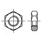 1090615 Nut; hexagonal; M3; 0.5; steel; Plating: zinc; 5.5mm; BN 124 xot-ytDTHdehsNnEx4uupMM1W3RG9lJLUYkRrarpYsA