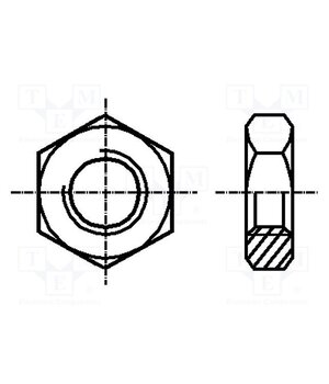 1090615 Nut; hexagonal; M3; 0.5; steel; Plating: zinc; 5.5mm; BN 124 xot-ytDTHdehsNnEx4uupMM1W3RG9lJLUYkRrarpYsA