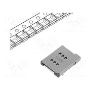 115U-B110 Connector: for cards; Nano SIM; double,push-pull; SMT CbwEAzqRd-obfjTsSsvFRRJMqwHJmug9ZjziG8vASFU