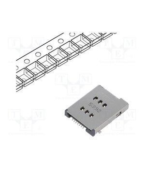 115U-B110 Connector: for cards; Nano SIM; double,push-pull; SMT CbwEAzqRd-obfjTsSsvFRRJMqwHJmug9ZjziG8vASFU