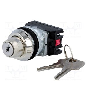 NEF30-BXY Switch: rotary with key; 30mm; Stabl.pos: 2; NC + NO; silver; IP56 nJ05oXdvadmvHvUI2K4z8A0trXhn-MU6YbG4AjBinsY