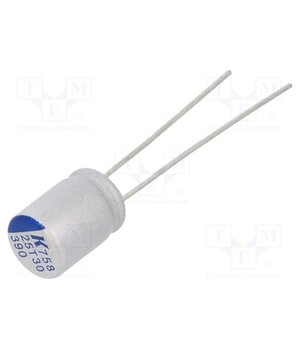 A758EK397M0EAAE018 Capacitor: polymer; low ESR; 390uF; 2.5VDC; THT; ESR: 18mΩ; A758 tm2CFfsUCTR4rpGWAOj5zt7OyHxblS9UP_sbOgBAFcI