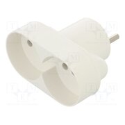 5907570000919 Connector: AC supply; splitter; 2P; 250VAC; 16A; Type: round; white BOPeTrpw5EU7kD8IfWUrvOoLByNYEacgd0UsK2GIVjM