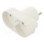 5907570000919 Connector: AC supply; splitter; 2P; 250VAC; 16A; Type: round; white BOPeTrpw5EU7kD8IfWUrvOoLByNYEacgd0UsK2GIVjM