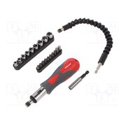 10008 Kit: screwdrivers; with ratchet; 23pcs. k7tYA8X3iuVm1HQmdKA5G-yW1Oy_QcJCddOAo6ocnq4