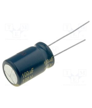 EEUFC2A101 Capacitor: electrolytic; low ESR; THT; 100uF; 100VDC; Ø12.5x20mm RuuoiHtScUI56K7d9CmzveZ2M7K_kpbuZSHf2m_APbQ