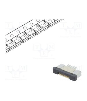 DS1020-09-8VBT1B-R Connector: FFC/FPC; tinned; SMT; 500mA; 50V; PIN: 8; Contacts: copper BJnZ0WrOcAuxlnDQHfrdvPOBgx8zIrzrazEZi73uFXI
