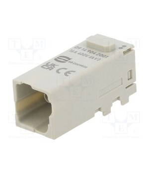 09149042001 Connector: HDC; module; male; Han-Modular® Domino; PIN: 4; Han E® 9ts7ClOFbtVGmr93CLJB5YfvxAW9vuPb-hjFTaZkO64