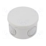 EP048 Enclosure: junction box; Ø: 84mm; Z: 50mm; light grey 5JbC5PtTM2Gvcce0l2xq5wlJY2VtJU_EgbWWLXer2OU