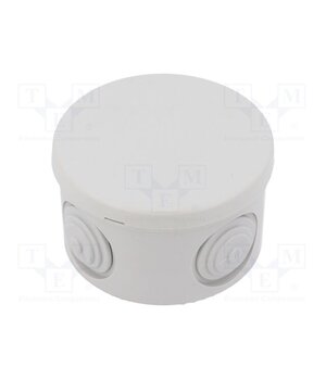 EP048 Enclosure: junction box; Ø: 84mm; Z: 50mm; light grey 5JbC5PtTM2Gvcce0l2xq5wlJY2VtJU_EgbWWLXer2OU