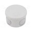EP048 Enclosure: junction box; Ø: 84mm; Z: 50mm; light grey 5JbC5PtTM2Gvcce0l2xq5wlJY2VtJU_EgbWWLXer2OU