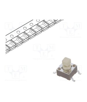 TL3301SPF260QG Microswitch TACT; SPST-NO; Pos: 2; 0.05A/12VDC; SMT; none; 2.55N hFsf78iOaX3zVv0526MkFllU4qKpibXkqJKaGxgekjA