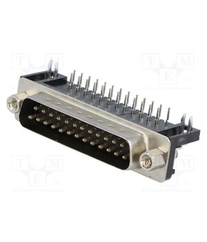 DS1037-25MNAKT74-0CC Connector: D-Sub; PIN: 25; socket; male; angled 90°; THT; UNC 4-40 X7QKHKca4L5B3kfUii2oCQzmwsOaqQBqRTD41Fd8CvA